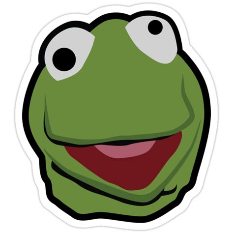 Kermit The Frog Face Stickers By Itzalfie Redbubble