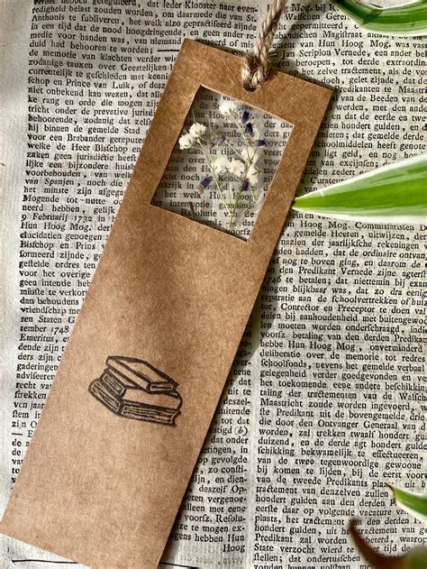 Handmade Aesthetic Bookmark Laminated Flower Etsy