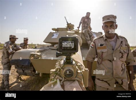 A Go Pro Camera Is Set Up On An Iraqi Army M1a1 Abrams Tank Before