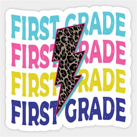 First Grade First Grade Sticker Teepublic