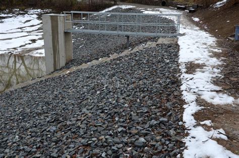 Pond Sluice Water Reservoirs With Regulation And Concrete Dam Shaft