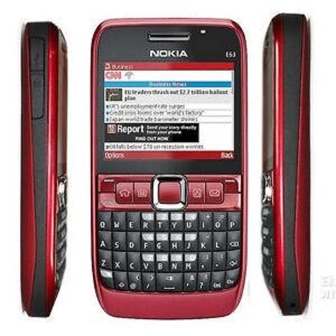 Buy Refurbished Nokia E63 Single Sim Feature Mobile Phone Red Online