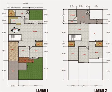 Desain rumah minimalis ukuran 6x12 m, 2 lantai, 3 kamar tidur 1. Desain Rumah Minimalis 1 Lantai 10 X 20 - Gambar Foto ...