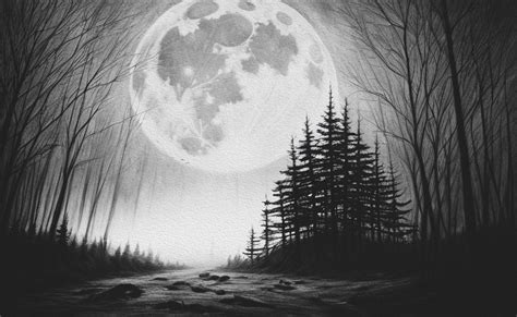 Download Moon Trees Night Royalty Free Stock Illustration Image Pixabay
