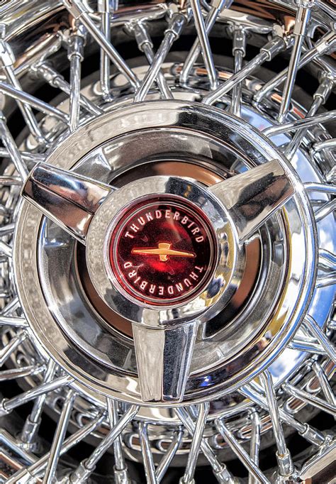 Classic Ford Thunderbird Wire Wheel Detail Photograph By Russ Dixon
