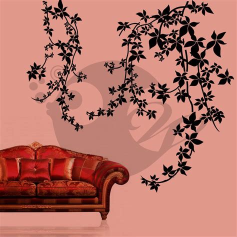 With This Vine Flowers Wall Sticker Decal You Can Decorate Your Walls