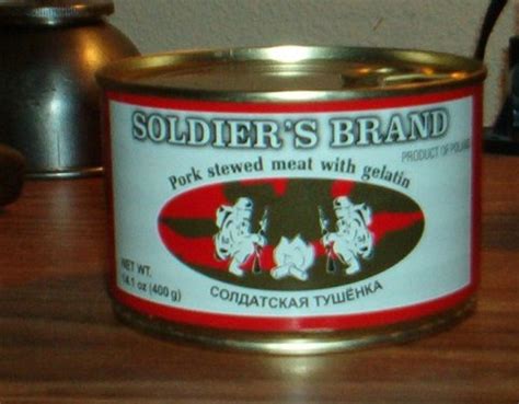 polish soldiers brand canned meat rations