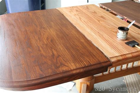 How To Stain A Table 320 Sycamore