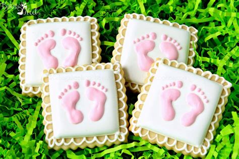 Baby Footprint Cookies Baby Shower Cookies Itsa Girl Etsy