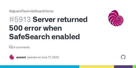 Server Returned Error When Safesearch Enabled Issue