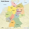 Karte Dessau von ortslagekarte - Landkarte für Deutschland