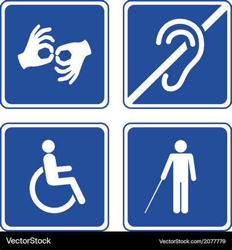 Disabled Signs Royalty Free Vector Image Vectorstock