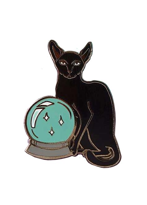 Punky Pins Fortune Teller Cat Enamel Pin Attitude Clothing