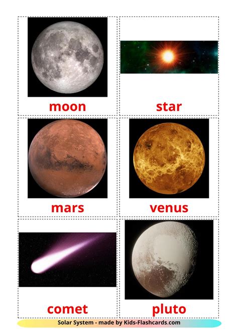 21 Free Solar System Flashcards Pdf English Words