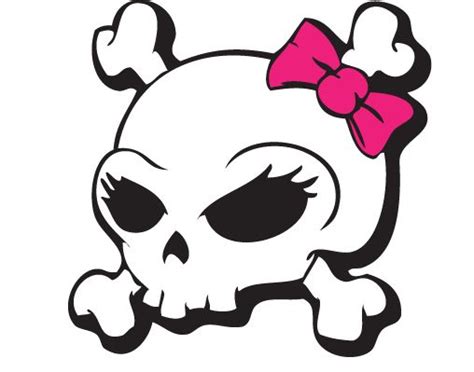 Skull With Bow Colouring Pages Girly Skull Tattoos Skull Wallpaper
