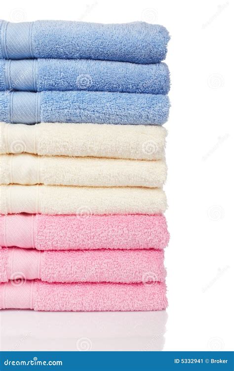 Multicolored Towels Stacked Stock Image Image Of Stacked Relaxation