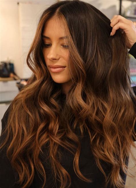 50 Trendy Hair Colour For Every Women Copper On Dark Chocolate Hair