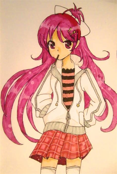 Anime Girl With Jacket 3 Re Upload By Lindepet On Deviantart