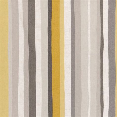 Yellow Grey Stripe Upholstery Fabric Modern Abstract Striped Fabric