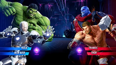 Green Hulk Iron Man Vs Thanos Thor Very Hard Marvel Vs Capcom