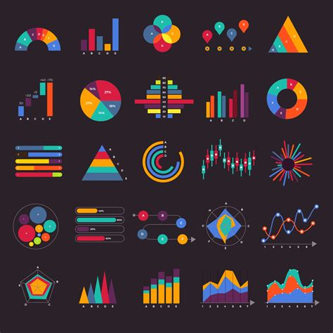 Vector Set Business Graph And Chart Infographic Diagram Flat Design