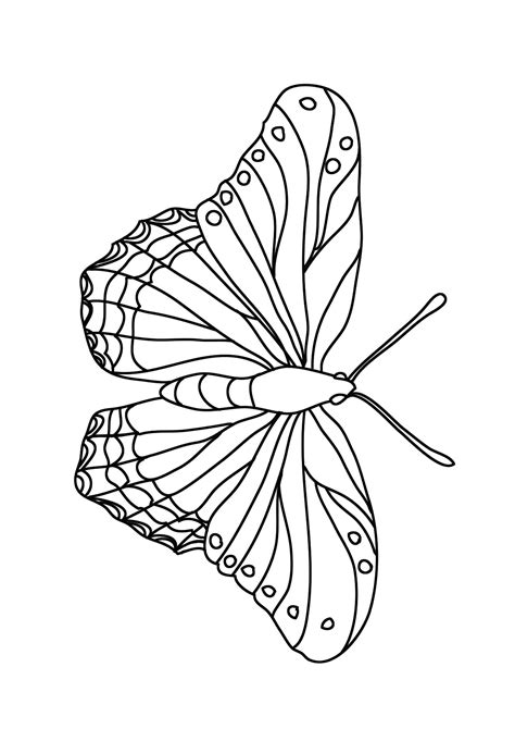 Small Printable Butterfly Coloring Pages