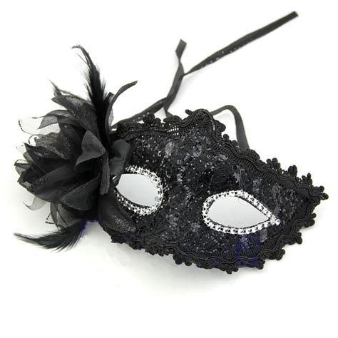 Sexy Masquerade Ball Eye Mask Feather Venetian Party Fancy Dress Carnival Lace Masks Black Red