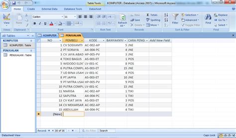 Bukan Hanya Sekedar BLOG MENGOLAH TABEL DAN QUERY PADA MICROSOFT ACCESS