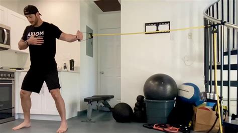 Resistance Band Single Arm Chest Fly Youtube