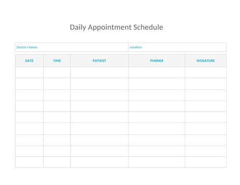 Free Appointment Scheduler Template