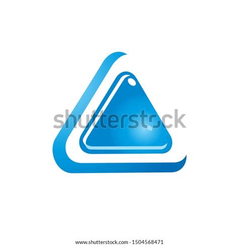 Blue Triangle Logo Design Blue Triangle Stock Vector Royalty Free