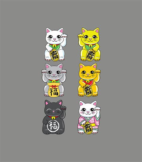 Japanese Lucky Maneki Neko Cats Digital Art By Noav Annel Pixels