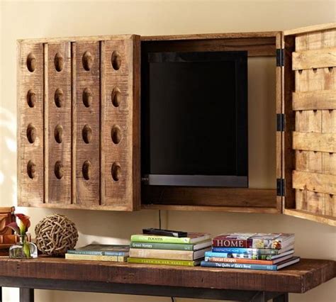 22 Modern Ideas To Hide Tvs Behind Hinged Or Sliding Doors