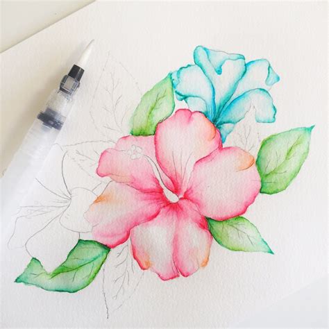 Learn How To Watercolor This Beautiful Tropical Hibiscus Using