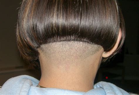 Short bob with buzzed nape undercut for new years 2020. Pin on Hair, Super Short Napes