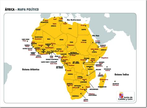 Mapa Político De África Mapa De Países Y Capitales De África Jcyl Mapa Interaktiboak