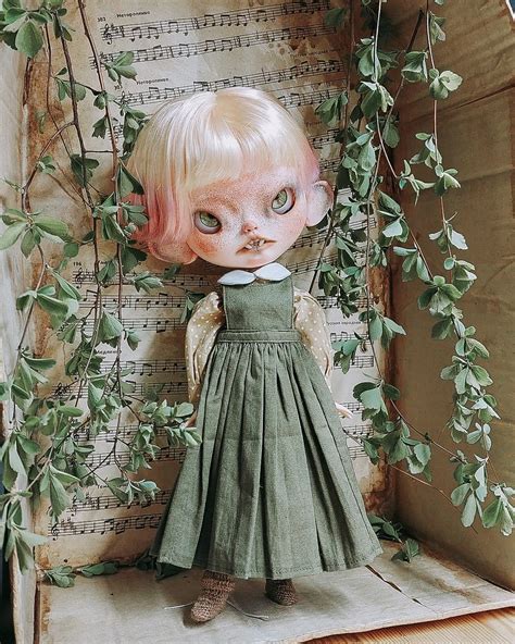 Blythe OOAK Custom Vampire Teeth Vintage Style Asian Sculpting Face Ooak Dolls Blythe Dolls