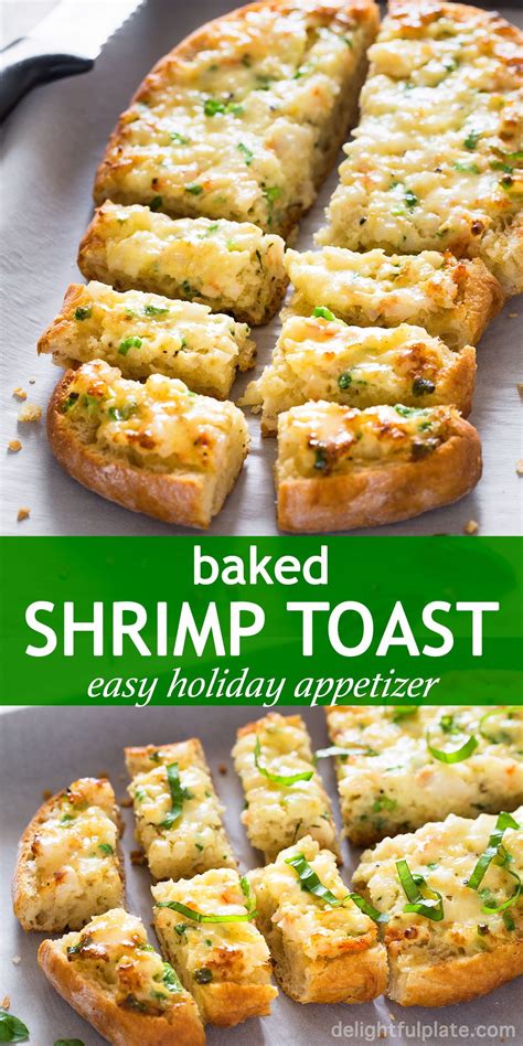 This Baked Shrimp Toast Features Rich And Creamy Shrimp Mixture On Top