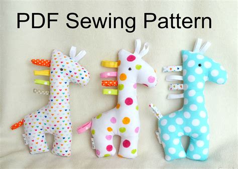 Giraffe Soft Toy Pdf Sewing Pattern And Tutorial Diy Giraffe Etsy