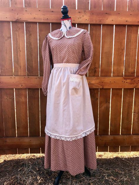 ladies size 12 prairie pioneer frontier 1800 s old west western wagon train costume dress