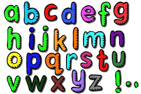 The Alphabet Is Made Up Of Different Colors And Shapes Including