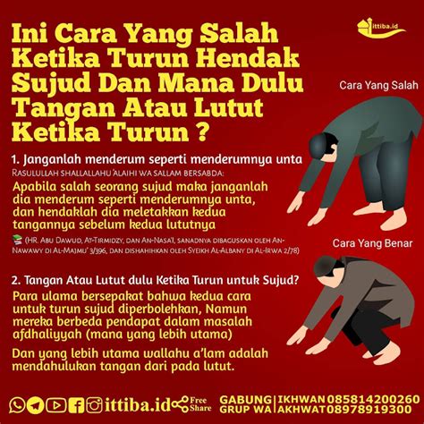 Cara Turun Sujud Lutut Atau Tangan Dulu