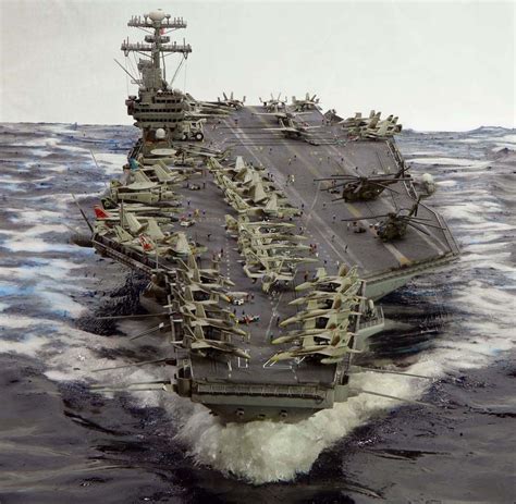 USS Theodore Roosevelt CVN Scale Model Diorama Model Aircraft Aircraft Modeling Navy