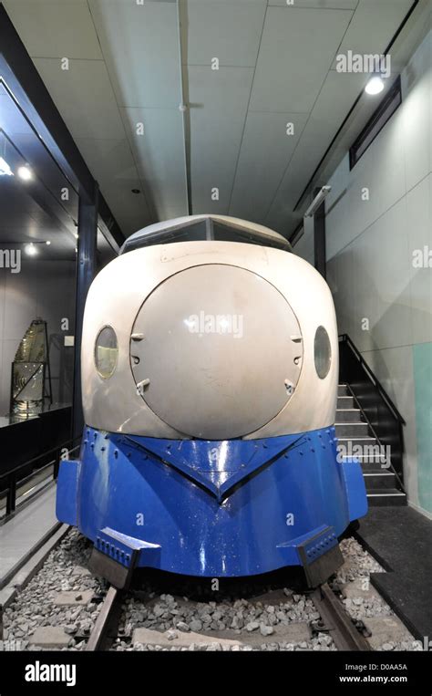 The Front Of One Of Japans First Shinkansen Bullet Trains Stock