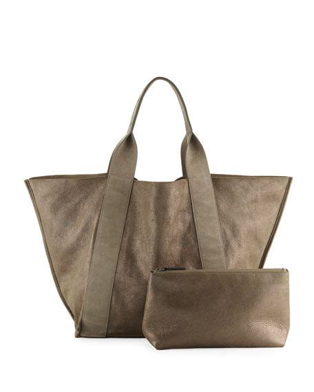 Brunello Cucinelli Reversible Leather Tote Bag (With images) | Leather ...