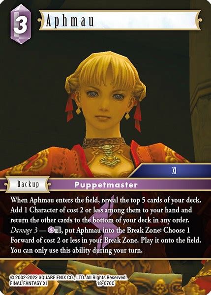 Aphmau Resurgence Of Power Final Fantasy Tcg