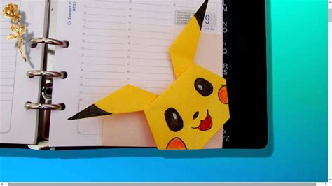 Origami facile : 📑 Мarque-page « Pokémon Pikachu » - YouTube