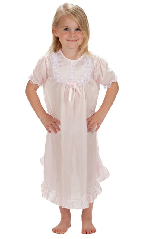 Laura Dare Solid Colors Short Sleeve Traditional Nightgown Baby Toddler
