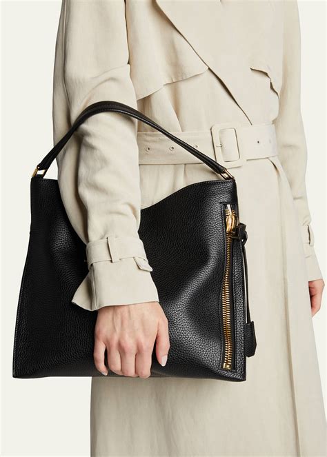 Tom Ford Alix Hobo Small In Grained Leather Bergdorf Goodman