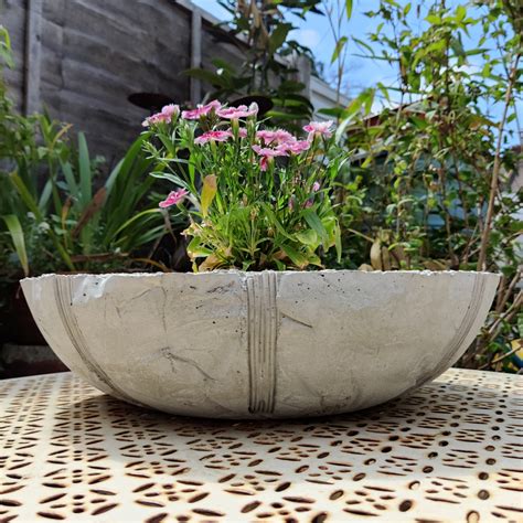 Handmade Extra Large Concrete Bowl Cement Planter Bowl Etsy